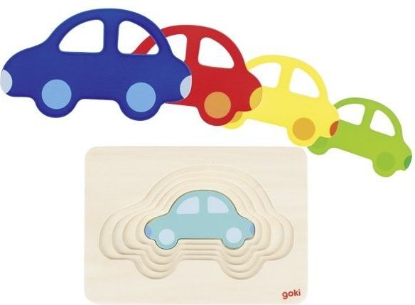 Goki Puzzle warstwowe - Samochodzik (221582)