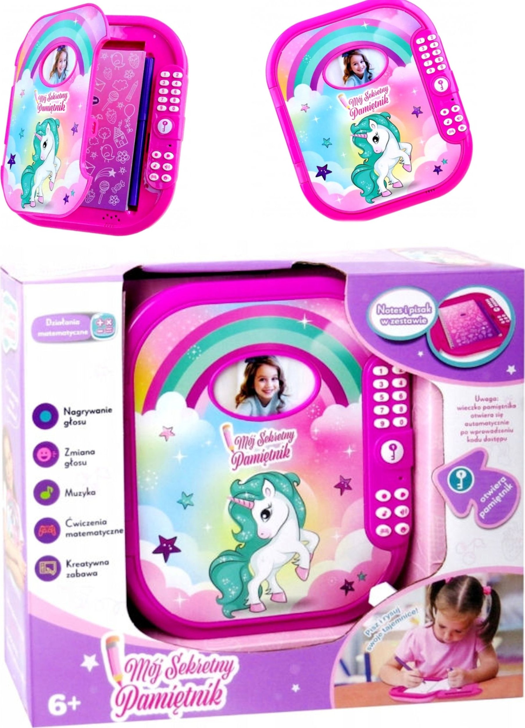 Coil Coil pamiętnik na kod notes notatnik a5 sekretny magiczny na hasło jednorożec angielski