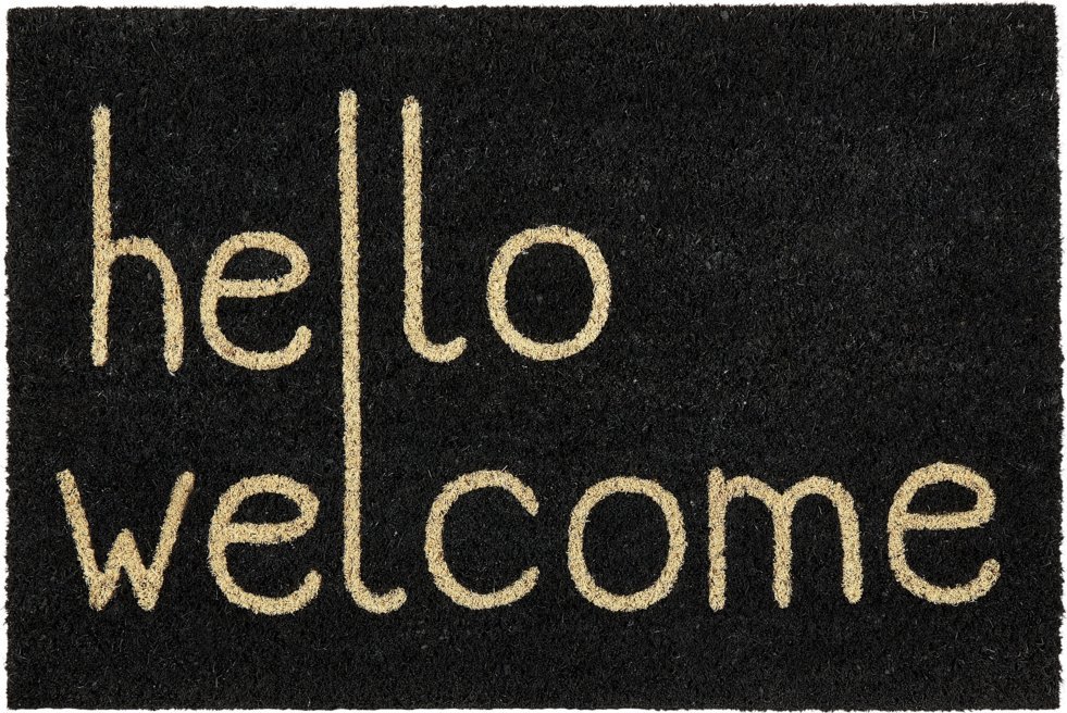 Beliani Wycieraczka kokosowa 40 x 60 cm czarna FANSIPAN