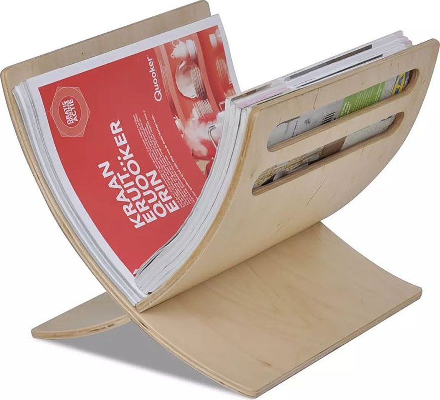 Elior Drewniany stojak na gazety Varis - topola