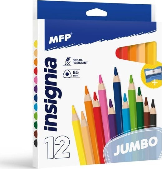 MFP paper kredki M 12 JUMBO trójkątne z temperówką 6330513