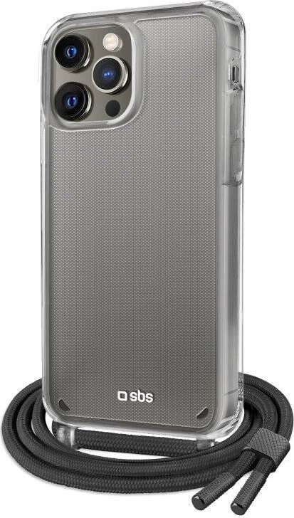 SBS Mobile SBS Transparent cover with coloured neck strap for iPhone 13 Pro
