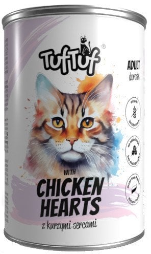 Tuf Tuf Puszka mielonka z kurzymi sercami dla kota 400g