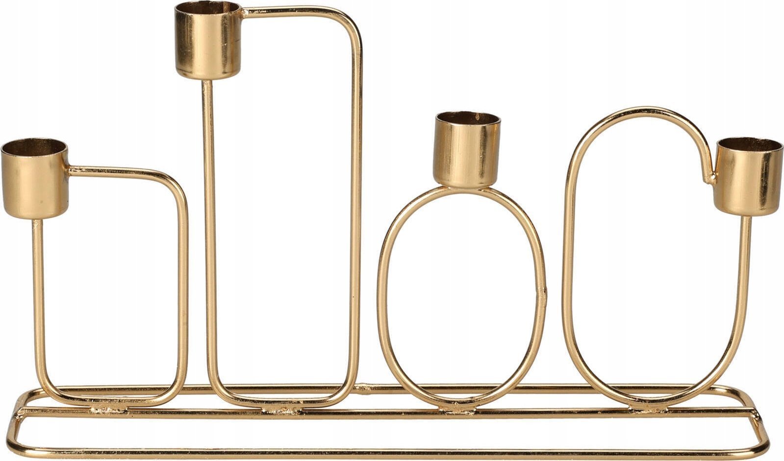 Home Styling Collection Świecznik w geometryczne wzory, 27 x 16 cm