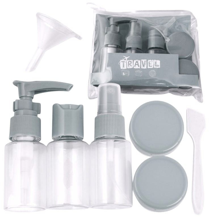 Zestaw pojemniczków i akcesoriów podróżnych 7w1 KS122SZ