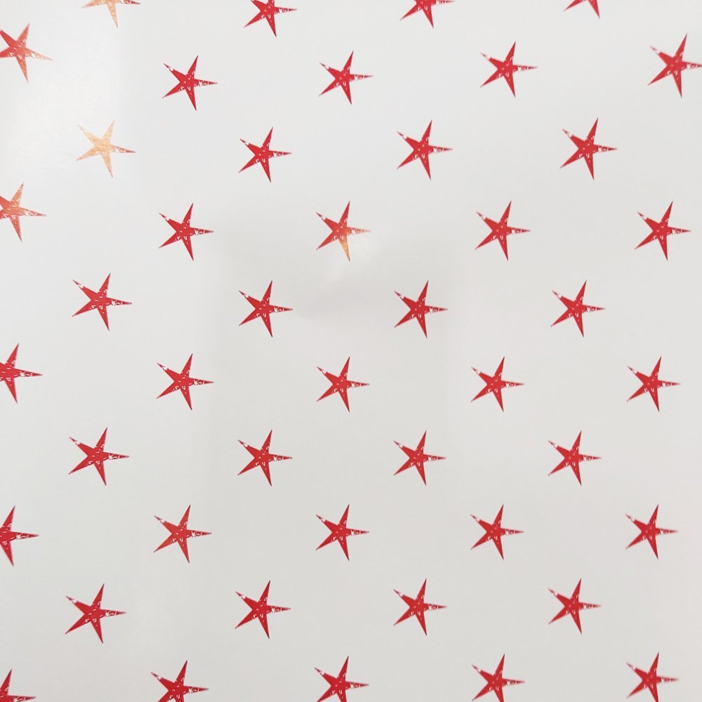 Fastima Papier świąteczny biały gwiazdy 57cmx20m 20m160