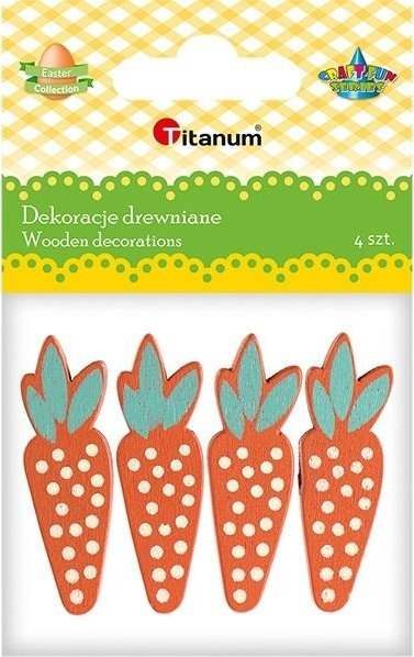 Titanum Drewniane marchewki 14x45mm 4szt