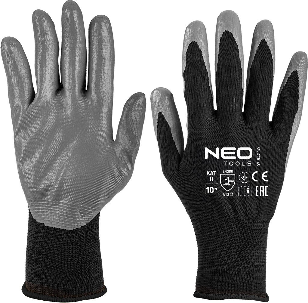 Neo Rękawice robocze, poliester pokryty ntrylemx, 4131X, rozmiar 11