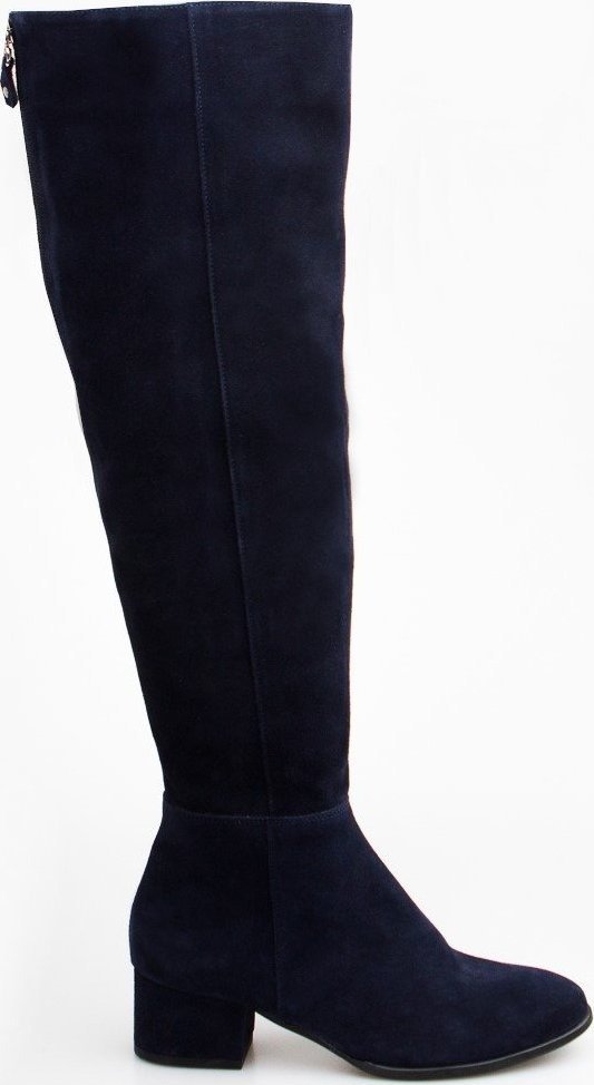 Sempre Kozaki skórzane ocieplane granatowe Sempre-38