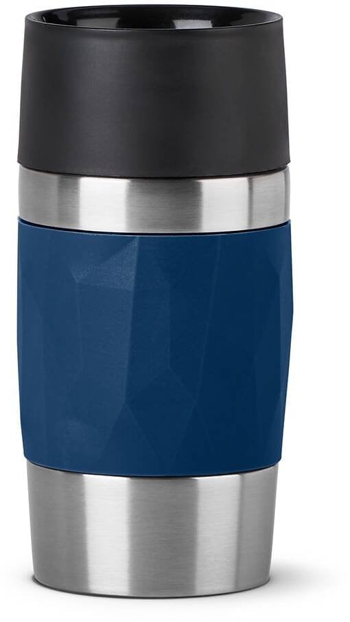 Emsa Travel Mug Compact thermal mug 0.3 liters (dark blue, screw cap)