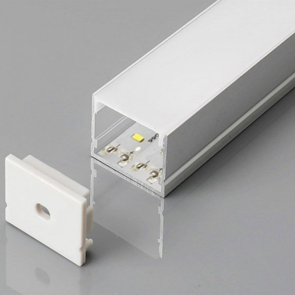 V-TAC Profil Aluminiowy V-TAC 2mb Anodowany, Klosz Mleczny, Na dwie taśmy VT-8118 5 Lat Gwarancji