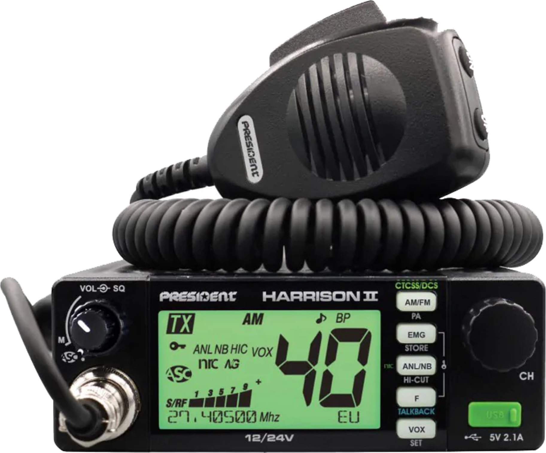 CB Radio President Radio CB President Harrison II ASC AM/FM 12/24V