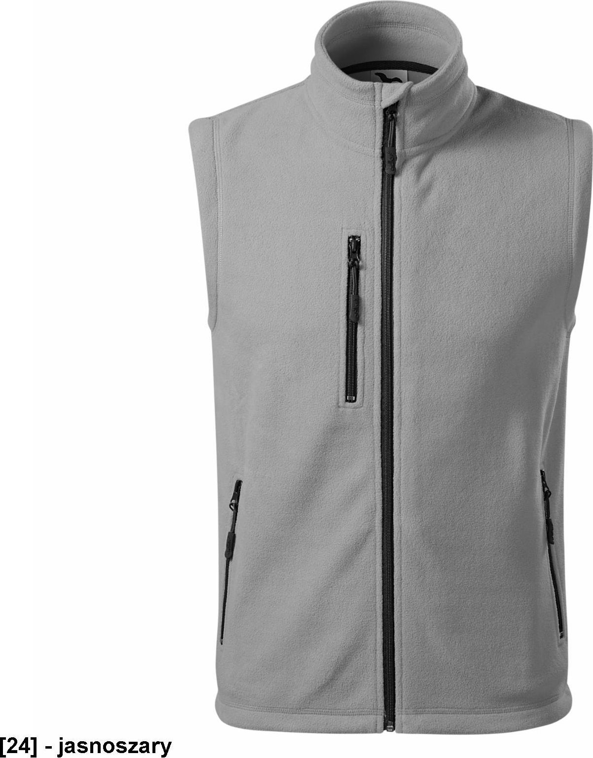MALFINI Exit 525 - ADLER - Kamizelka polarowa unisex, 220 g/m, 100 % poliester - jasnoszary M