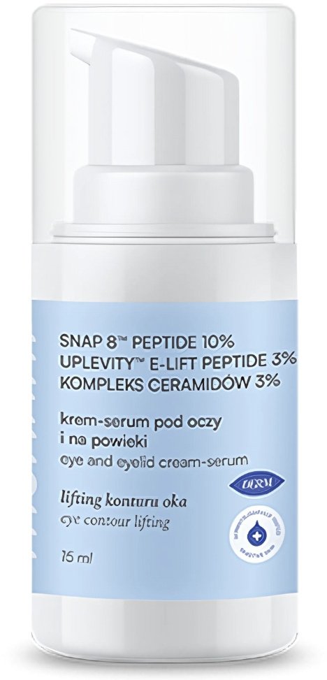 Mohani Liftingująco-ujędrniające serum-krem pod oczy i na powieki z peptydami i ceramidami 15ml