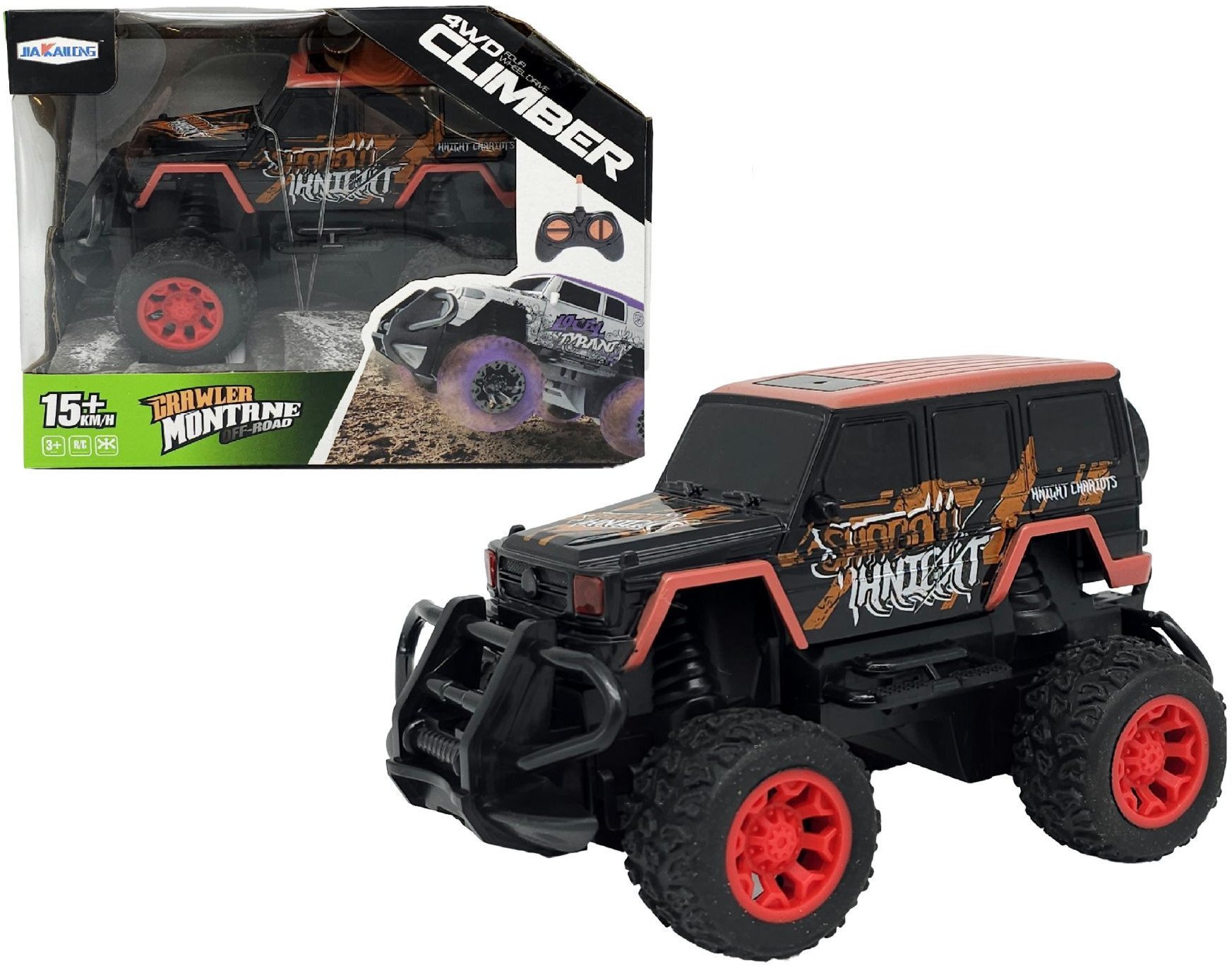 Samochód terenowy zdalnie sterowany pomarańczowy