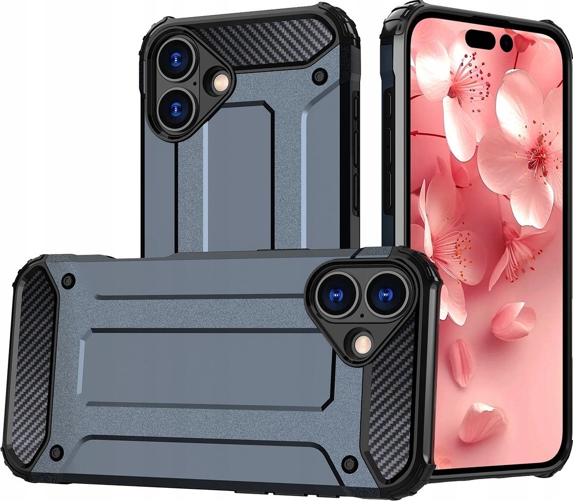 Hurtel Etui Hybrid Armor pancerne na iPhone 16 Plus - niebieskie