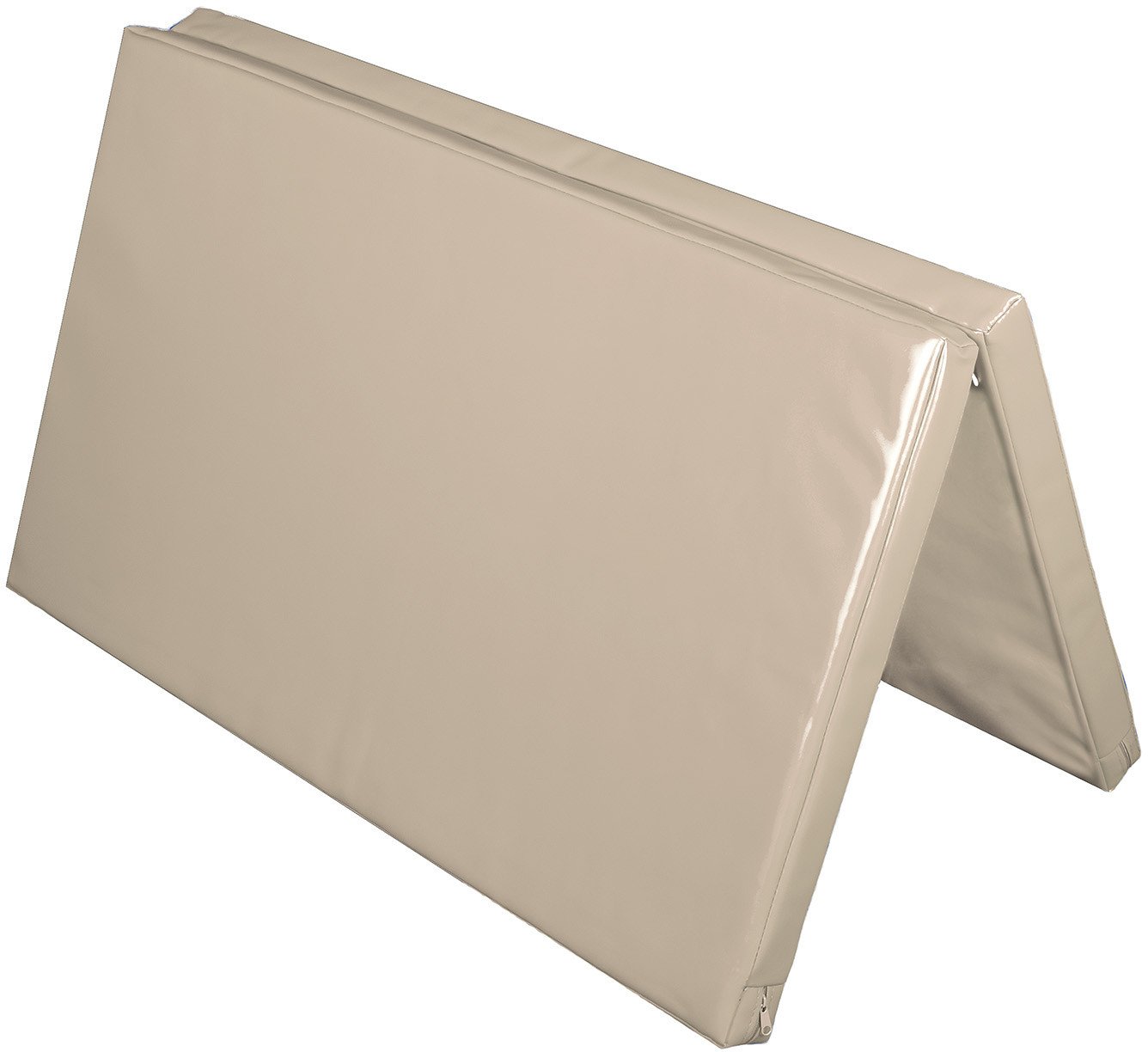 Materac dwuczęściowy z rzepami UNDERFIT 130 x 120 x 6 cm twardy beżowy