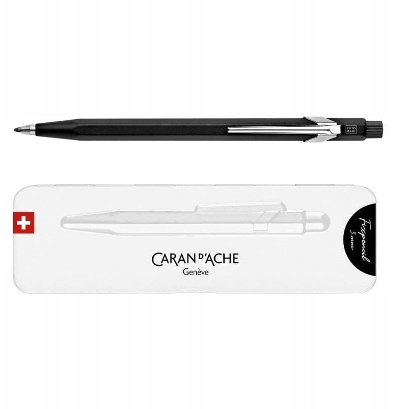 Ołówek automatyczny CARAN D'ACHE Fixpencil, 3mm, w pudełku, czarny