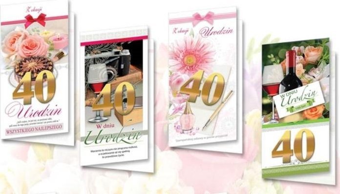Karnet DL De Lux Urodziny 40 (10szt)
