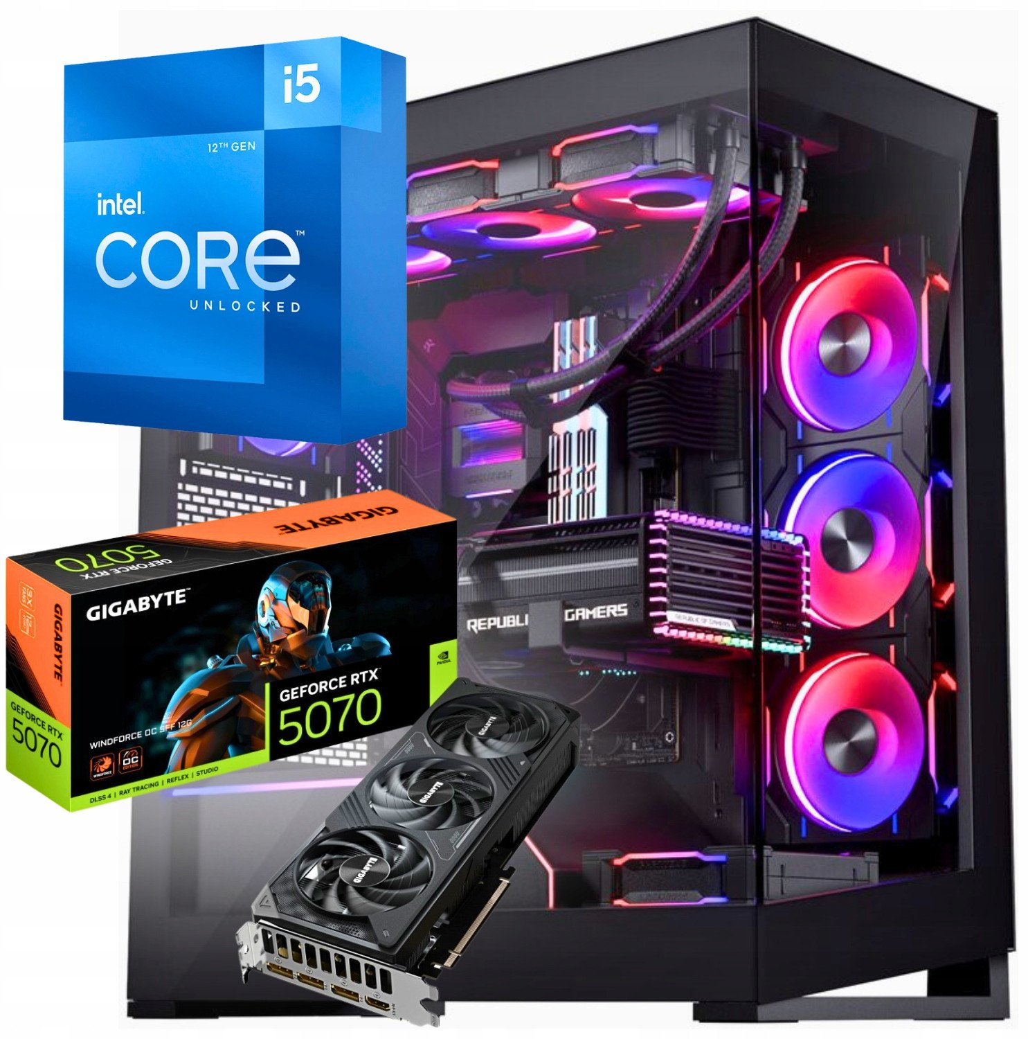 Komputer BSG Raptor V27 Intel Core i5 NVIDIA GeForce RTX 5070 32GB DDR4 1000GB SSD Windows 11