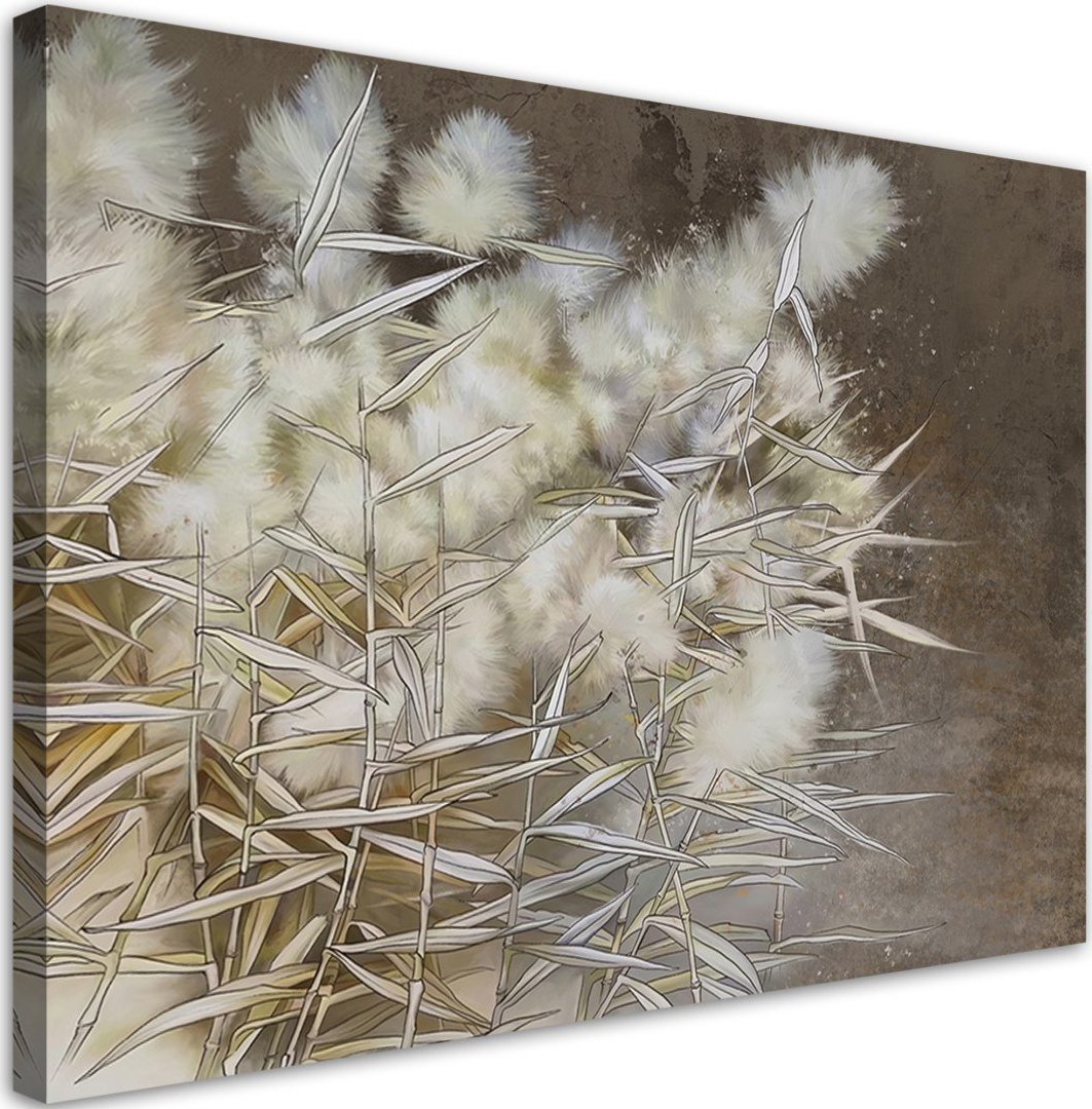 Feeby Obraz na płótnie, Trzcina trawa boho - 120x80