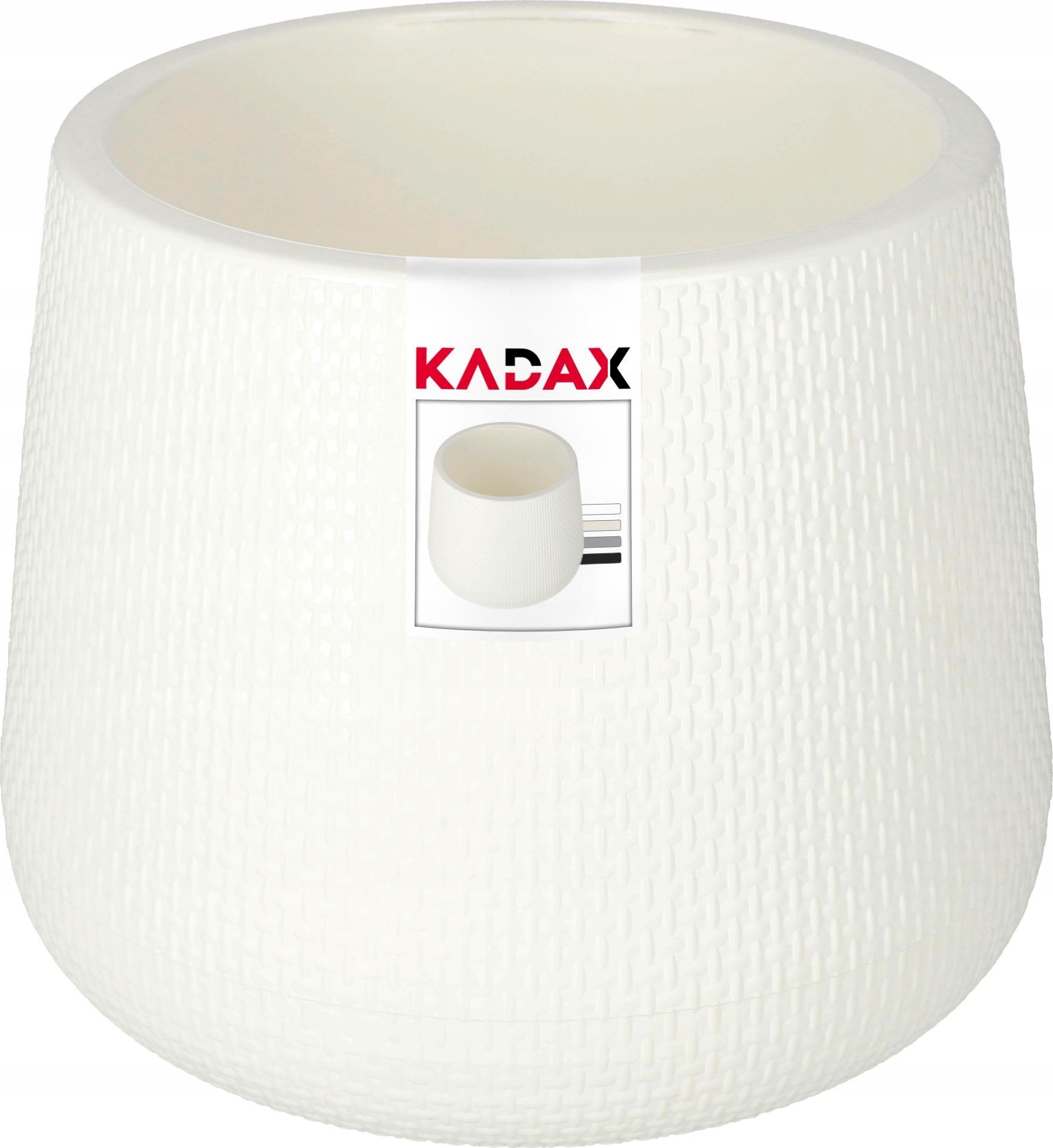 Kadax DONICZKA DONICA NA KWIATY PODSTAWKA BIAŁA 23cm