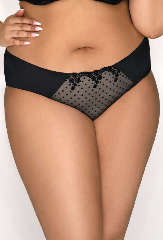 MAT Lingerie Figi czarno-beżowy Melanie F-3136/51 44