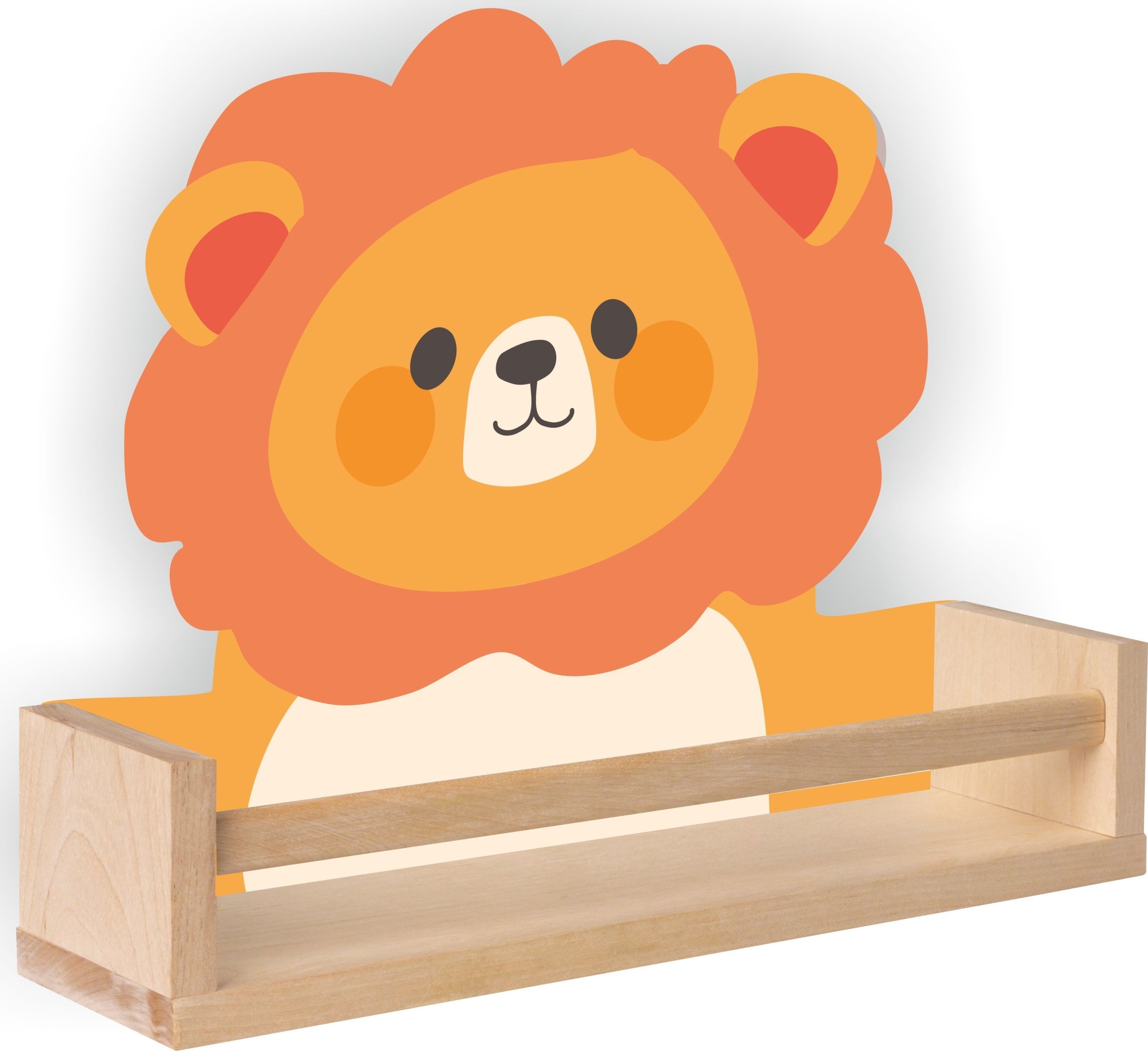 Półka drewniana lew styl skandynawski