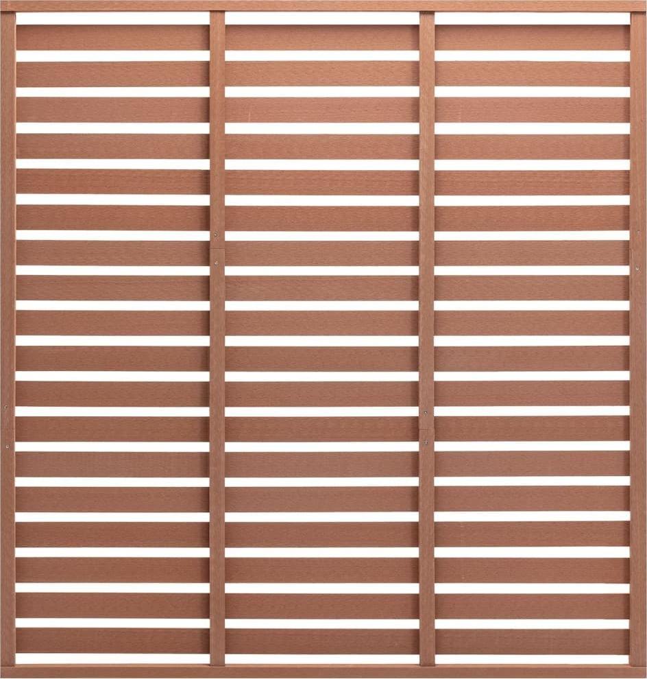 vidaXL vidaXL Panel ogrodzeniowy z WPC, 180x180 cm, brązowy