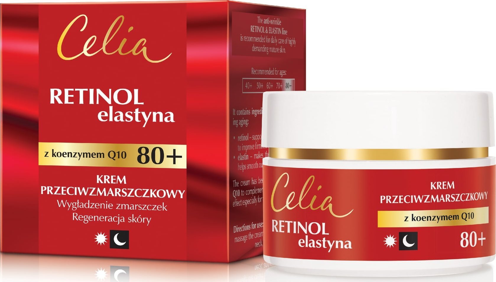 Celia Retinol Elastyna Krem przeciwzmarszczkowy z koenzymem Q10 80+ 50 ml