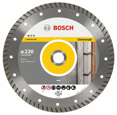 Bosch Tarcza tnąca diamentowa Standard for Universal Turbo 230x22x2,5mm - 2608602397