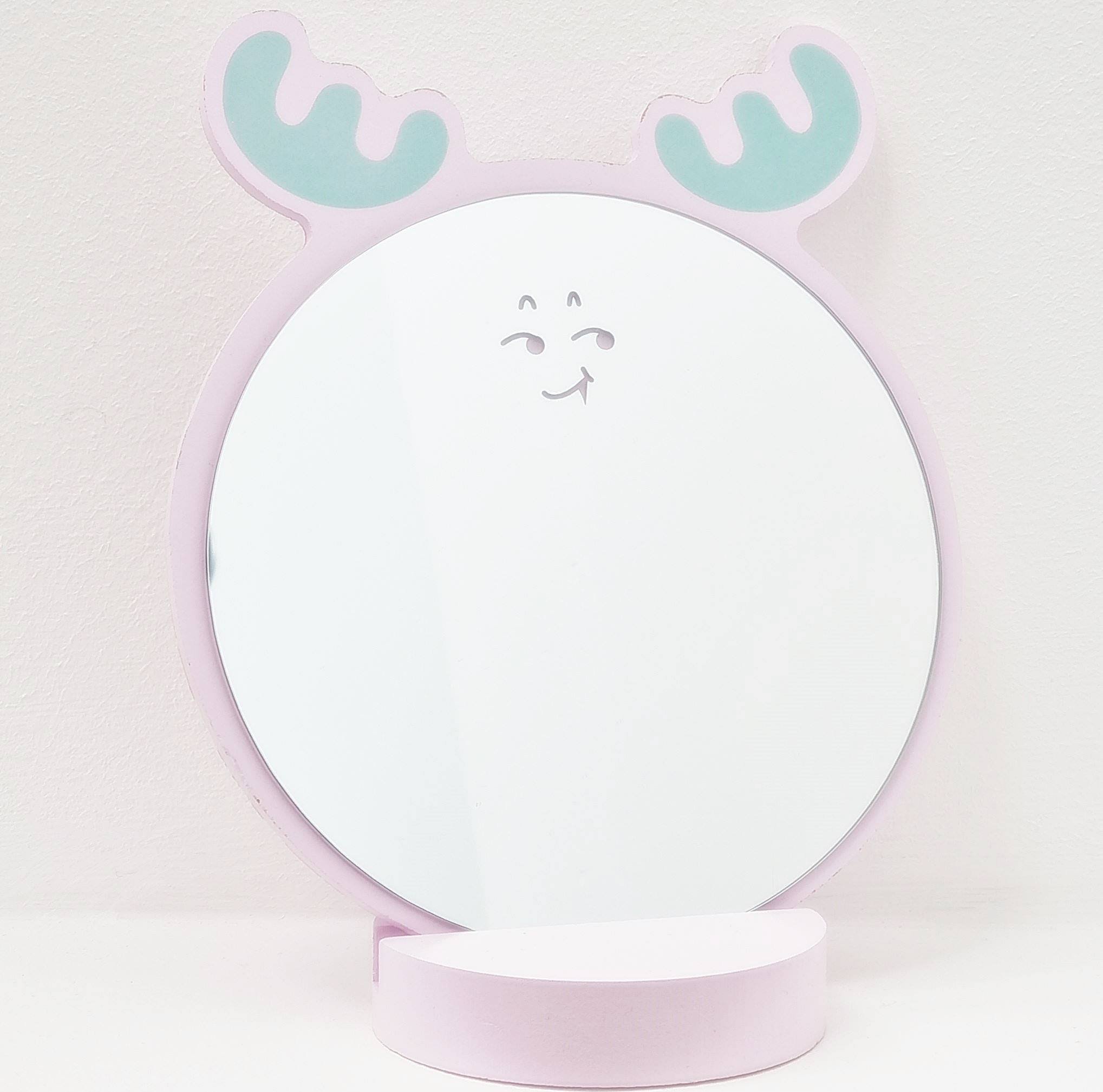 myHomelife Lusterko drewniana ozdobne na podstawce jelonek