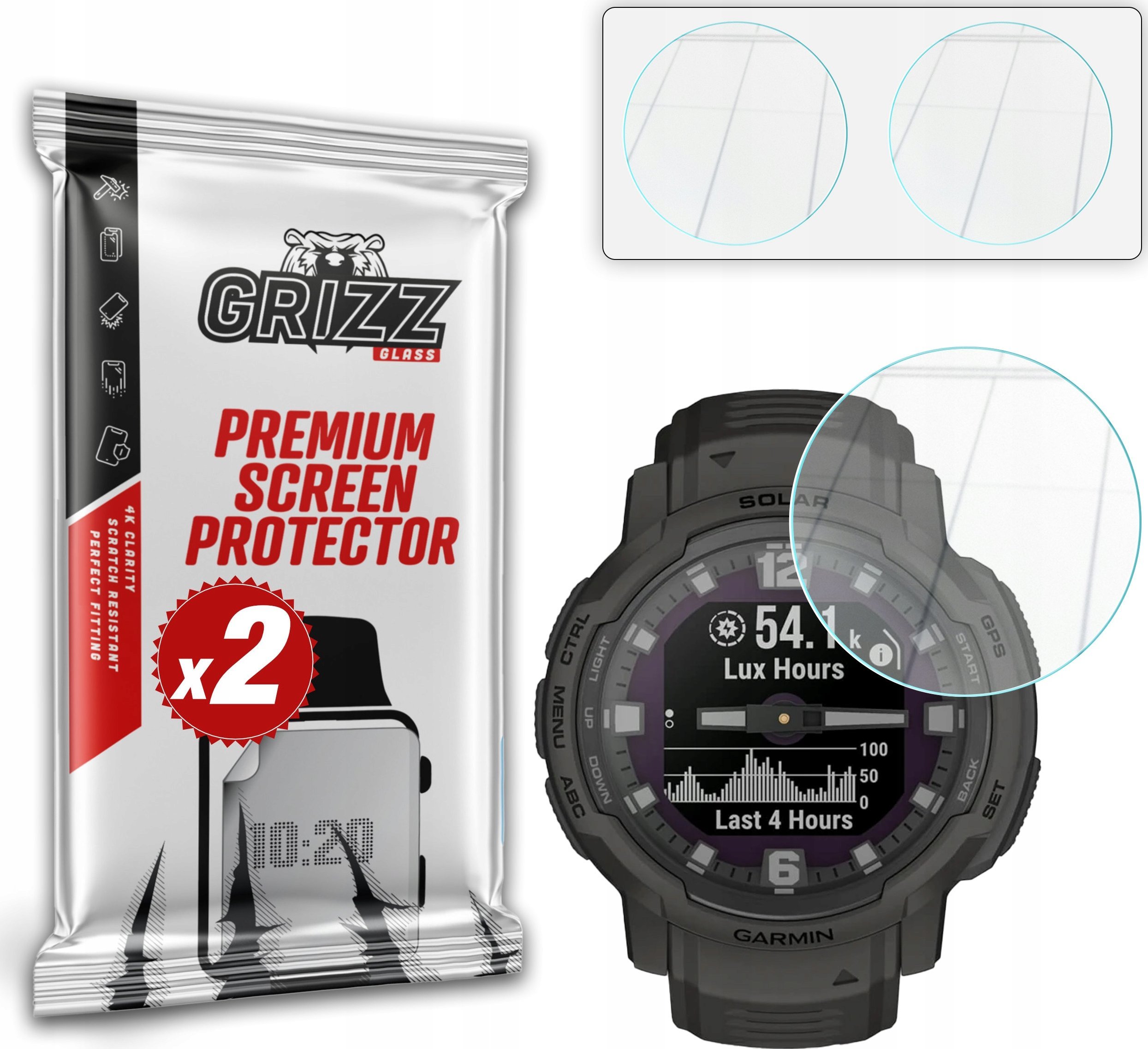 Szkło hybrydowe GrizzGlass HybridGlass do Garmin Instinct Crossover