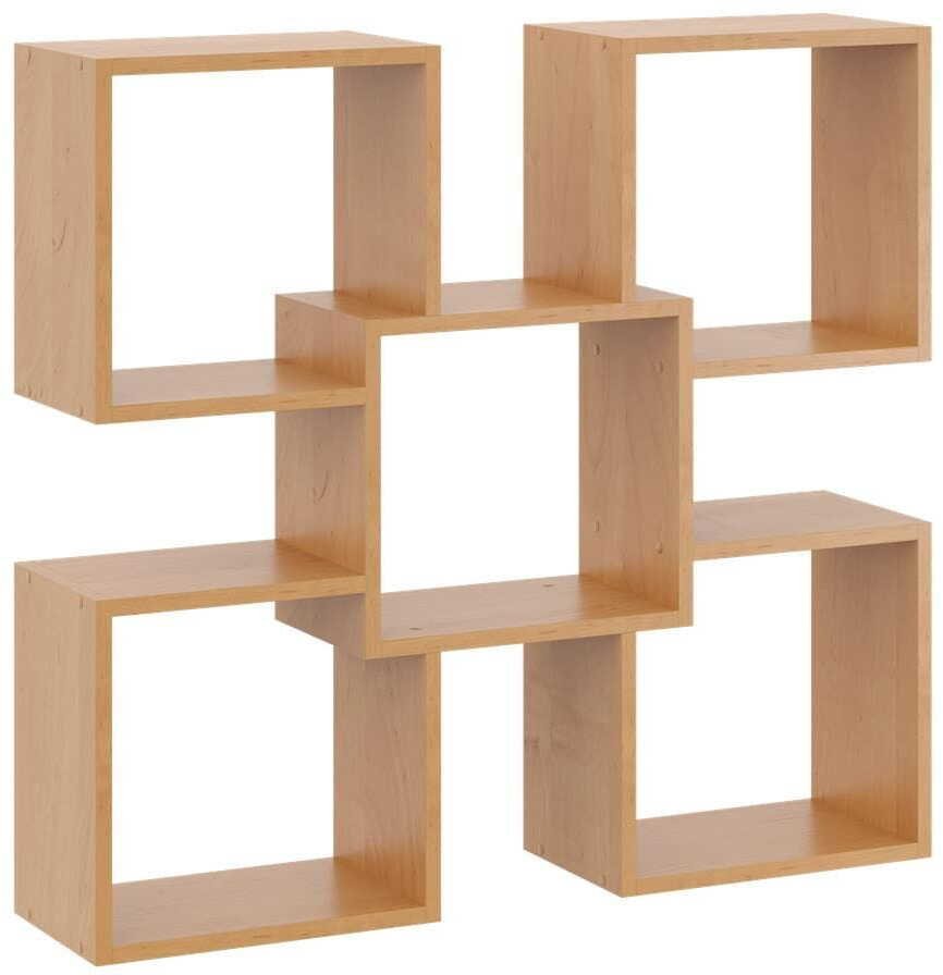 KROKUS Ozdobna półka ścienna, wisząca Marta, 98x18x91 cm, olsza, matowy