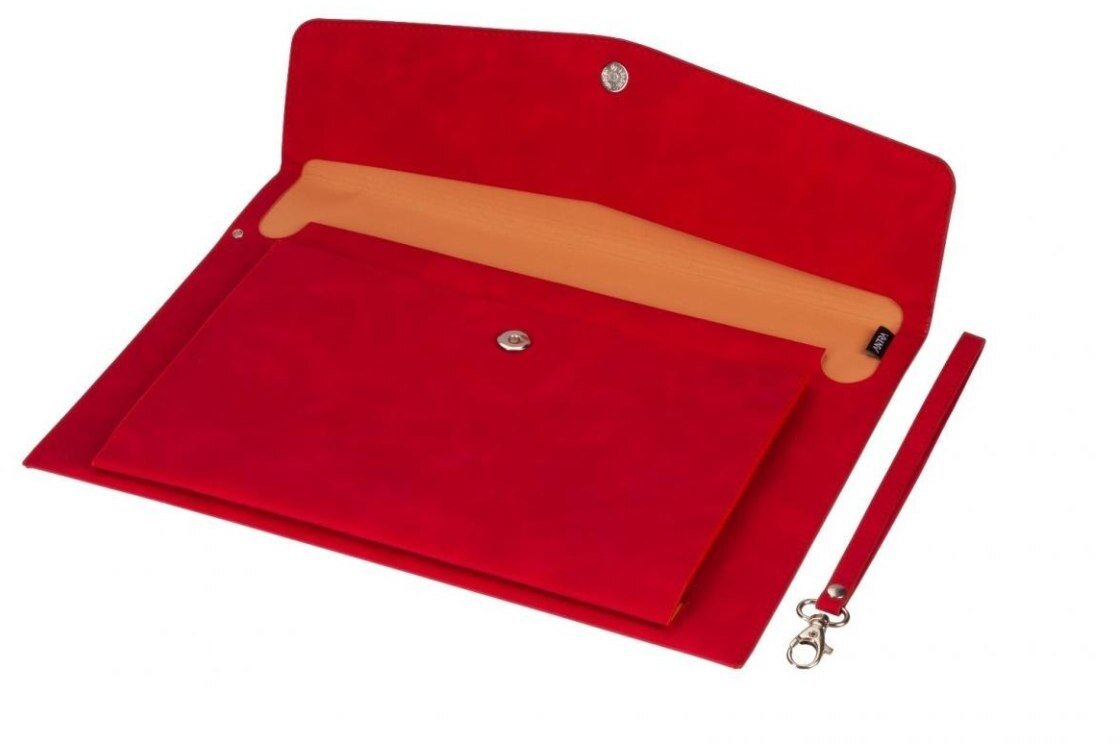 Antra Teczka A4 z kieszeń nubuk czerwona