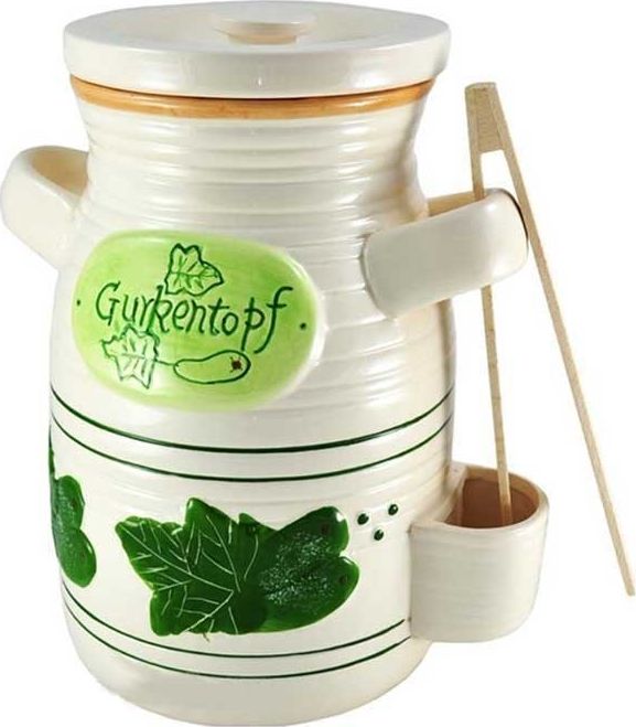 Alpenburg SŁÓJ CERAMICZNY DO OGÓRKÓW 4L+ SZCZYPCE