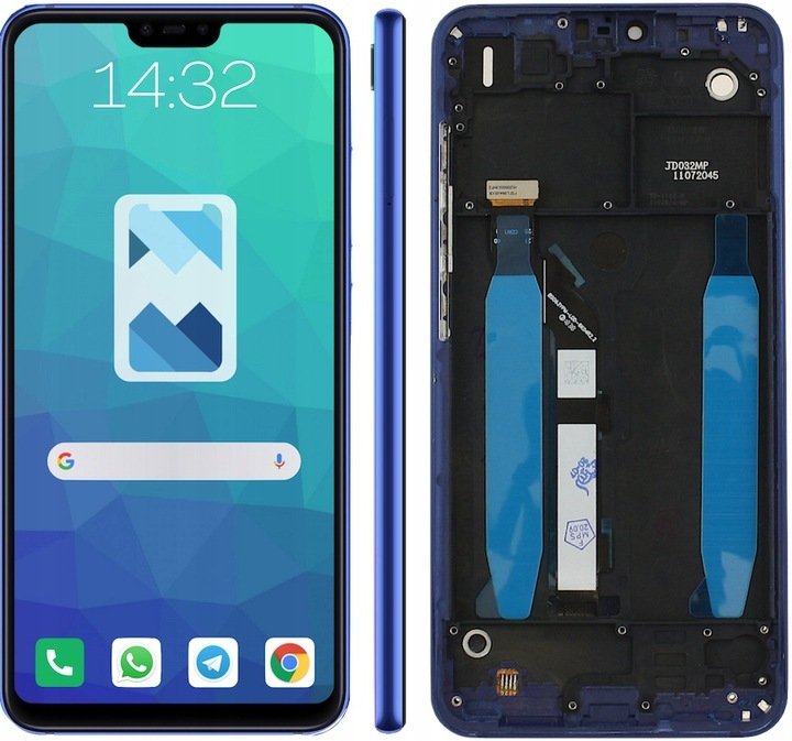 Wyświetlacz do Xiaomi Mi 8 LITE LCD Ekran Ramka Niebieski