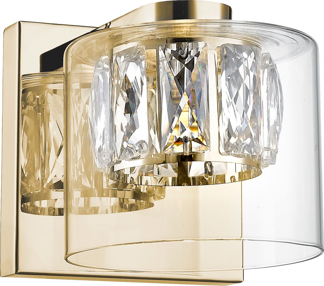 Kinkiet Zumaline Lampa ścienna złota Zumaline GEM ledowa W0389-01A-F7AC