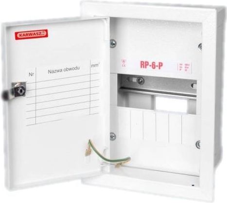 Karwasz Rozdzielnica modułowa 1x6 natynkowa IP30 (RN-6-P Z)
