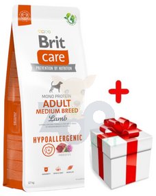 BRIT CARE Dog Hypoallergenic Adult Medium Breed Lamb 12kg + niespodzianka dla psa GRATIS!