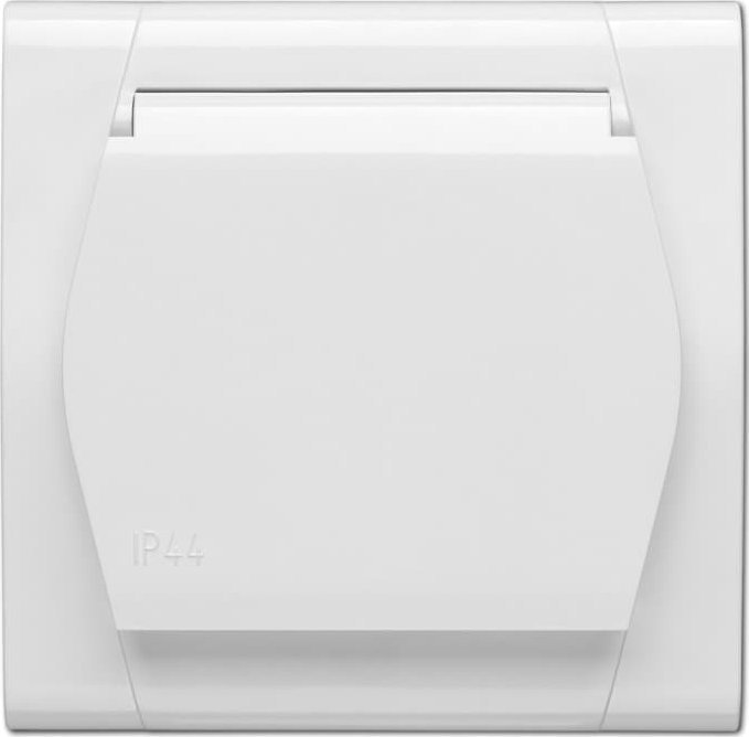 Elektro-Plast FESTA Gniazdo pojedyncze 2P+Z IP44 z klapką białe 0873-00