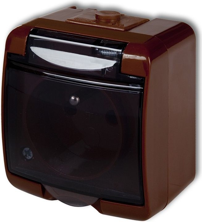 Karlik Gniazdo pojedyncze z/u Junior klapka dymna brązowy (4GHE-1d)