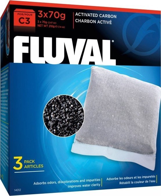 Fluval Wkład węglowy do filtra C3, 3x70g
