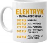 Koszulkowy Elektryk: stawka godzinowa - kubek z nadrukiem