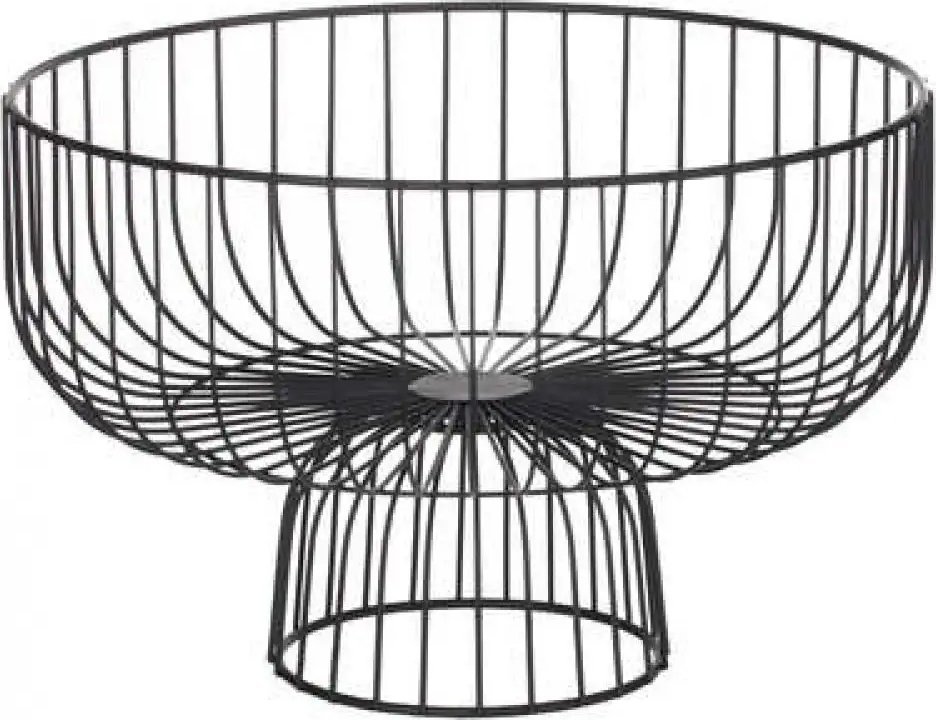 Secret de Gourmet Kosz na owoce z podstawą, metal, 28 cm, czarny