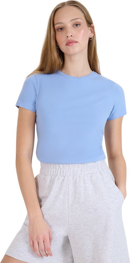 Koszulka damska 4F F2255 niebieska 4FWMM00TTSHF2255 32S S