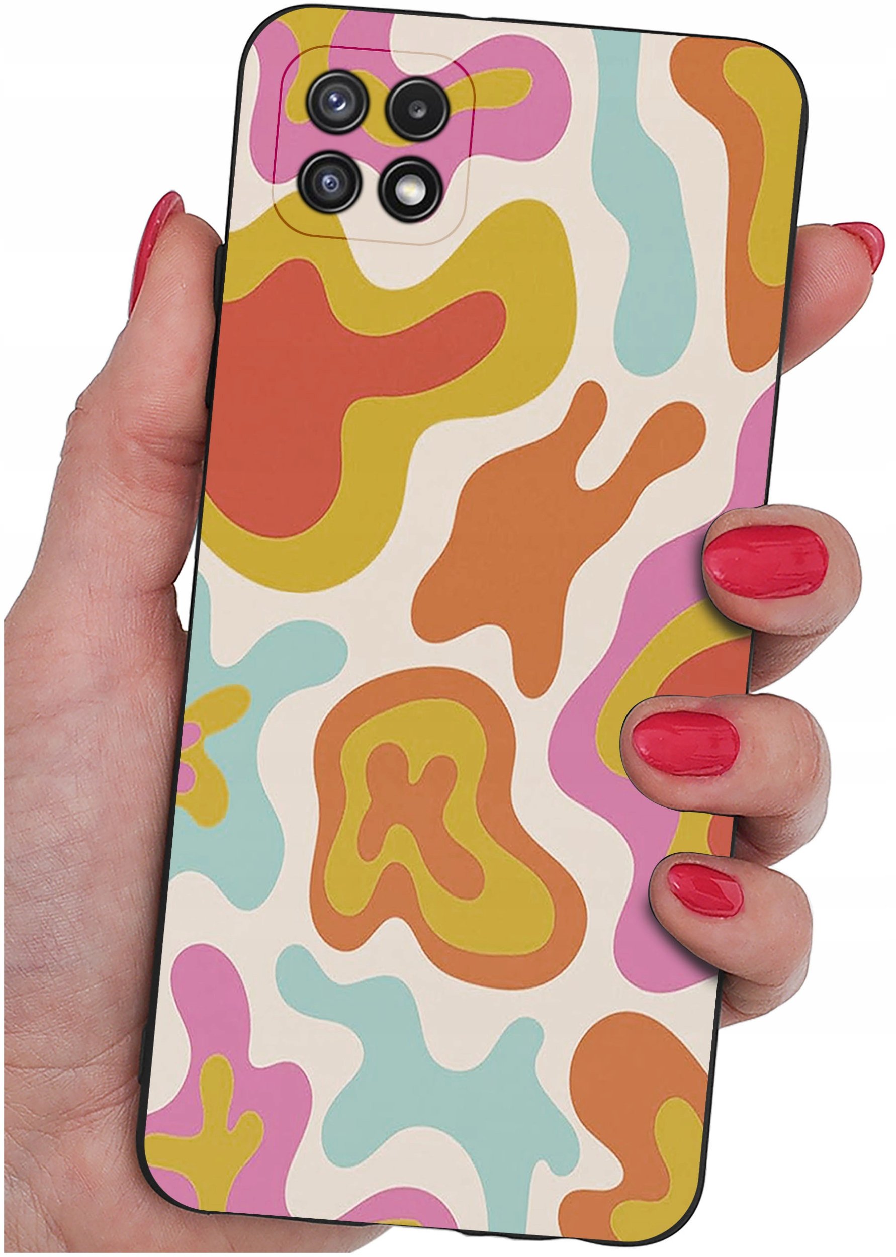 Etui do Samsung A22 5G WZORY |SILIKONOWE MATT CASE + SZKŁO 9H