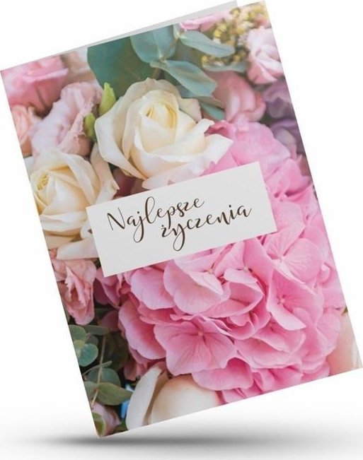 Karnet - Najlepsze życzenia - róże