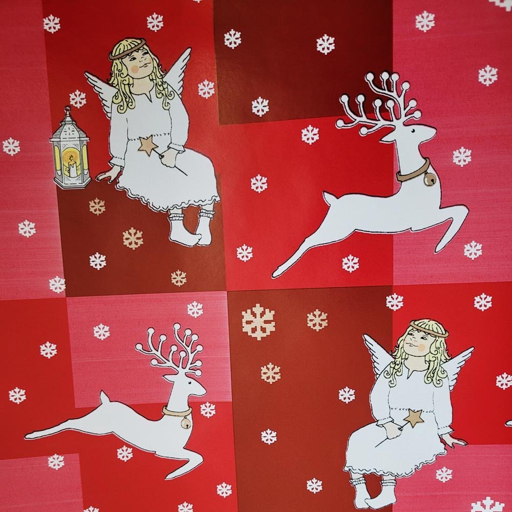 Fastima Papier świąteczny do pakowania 57cmx2m 2m580 czerwony