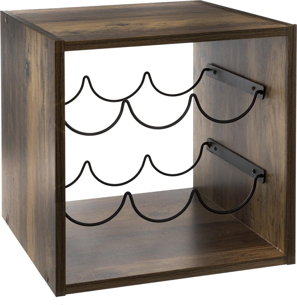 5five Drewniany stojak SZAFKA na wino Szafeczka 31x31cm